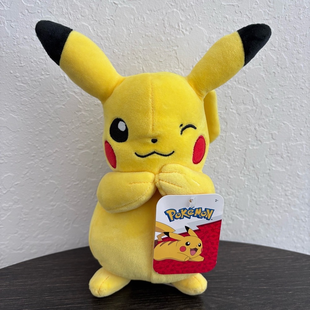 Pokemon Yellow & Black Pikachu Plush with Red Cheeks